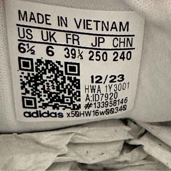 Adidas Racer TR 23 EL Big Kids 6.5 ID7920 White with Geometric Designs - Picture 9 of 12